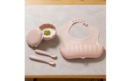 ベビー食器 4点セット（リーフブラウン） | kerata 赤ちゃん ベビー 日用品 食器 ベビー食器 マタニティ 長野県 塩尻市