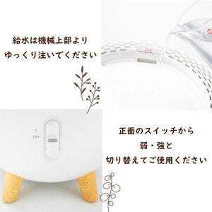 加湿器 気化式「エルーモポット＆ 空気 浄化液 1L（ ミント ）」セット ウイルス 対策 消臭 除菌 抗菌