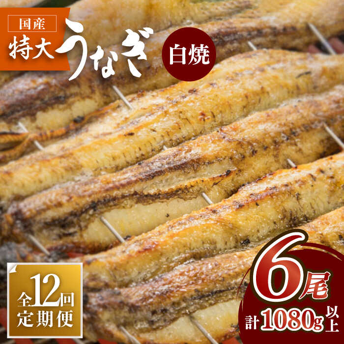 【12回定期便】板前こだわりの国産うなぎの白焼 6枚セット×12回【丸安】 [FAD020]