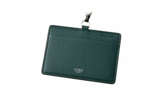 キプリス本革製ＩＤホルダー　カラー：グリーン【革小物 革製品 ソフトシュリンクレザー 牛革 しっとり シーンレス 職人 ＩＤホルダー カードケース】