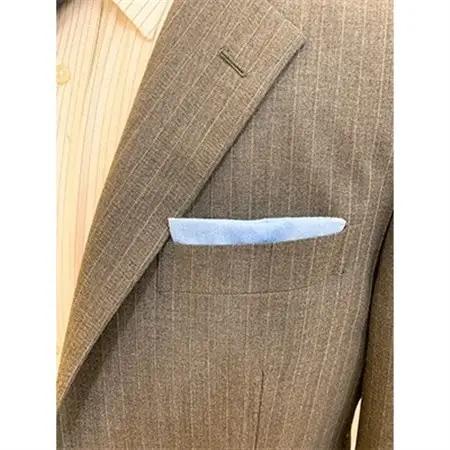 クラバットユキジ製　デニムポケットチーフ(ホリゾンブルー)_装飾品・工芸品  服飾小物 _【1084662】