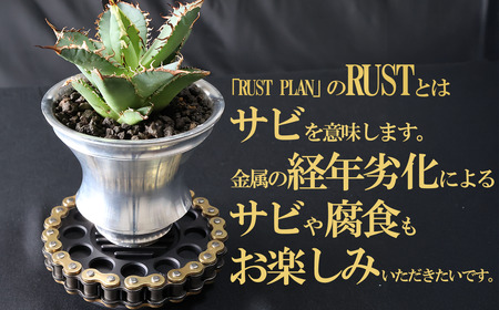 アルミ金属製 ポット（植木鉢）LN3-L【 茨城県 つくば市 RUSTPLAN ラストプラン アルミ加工 植木鉢 金属 アルミニウム アルミ インテリア 高級 家具 盆栽 】