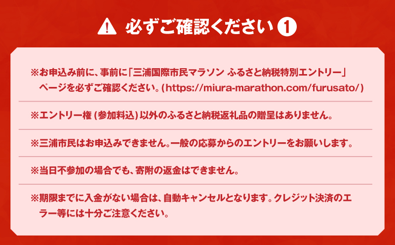 【ハーフマラソン】三浦国際市民マラソンふるさと納税特別エントリー　M037-006