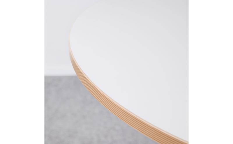 ＆FREL AXカフェテーブル 天板 オフホワイト 直径80cm x 高さ72cm 選べる脚色 全3色　国産家具 組立簡単 家具 机 テーブル インテリア【ココアブラウン】 ※離島への配送不可