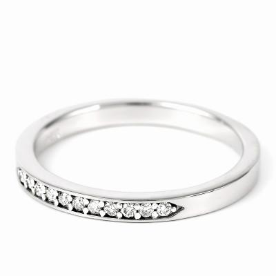 ふるさと納税 大月市 【サイズ:8号】0.08CT マリッジタイプ プラチナ リング R3704DI-P |  | 02