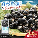 【ふるさと納税】生産量日本一！宍道湖産 ヤマトシジミLサイズ(真空冷凍) 80g×20袋 島根県松江市/有限会社日本シジミ研究所[ALBS002]