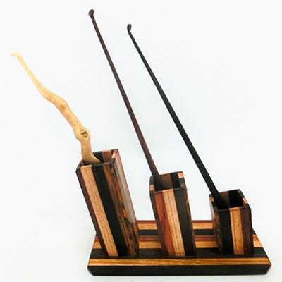 ふるさと納税 那賀町 耳かき3本セット　スタンド付き
