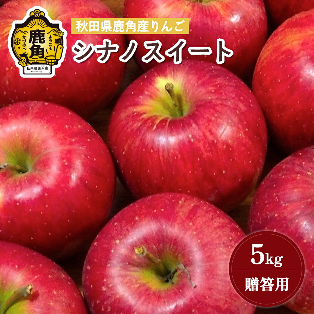 【ふるさと納税】《 先行予約 》 りんご 贈答用 シナノスイート 5kg ( 20～23玉 ) 秋田県鹿角産 食感 果汁 リンゴ 完熟 旬 県産 りんご お中元 お歳暮 贈り物 グルメ ギフト 故郷 秋田 あきた 鹿角市 鹿角 送料無料 【山麓園】