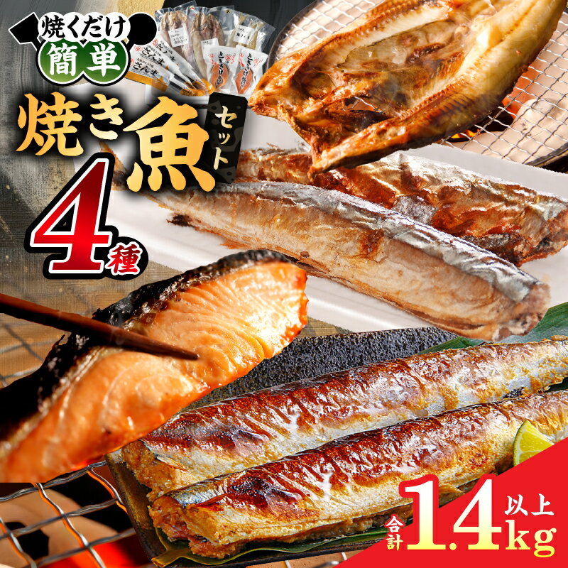 【ふるさと納税】北海道 浜中町産 焼き魚 4種セット 詰め合わせ ときさけ 天日干し 開き 特大 真ほっけ 糠さんま ふり塩さんま BBQ おかず おつまみ ご飯のお供 魚介 海産物 干物 冷凍 簡単調理 焼くだけ 海鮮 春鮭 お土産 手土産 差し入れ 贈答 人気 おすすめ 送料無料