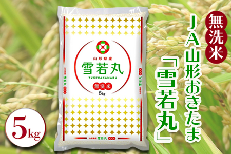 【令和6年産米】JAおきたま「無洗米雪若丸」5kg_A169(R6)