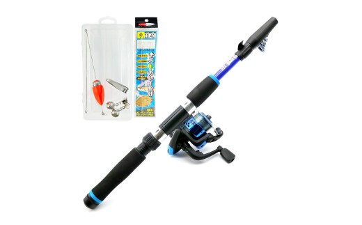ルナヒサノ 投げ釣り用コンパクトセット 【ブルー】 ファミリー フィッシング 初心者 子供 キス ハゼ カレイ 釣り 釣具 釣り具 つり つり具 道具 魚釣り 魚 フィッシング 魚つり 子ども 家族 アウトドア 下関 山口