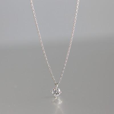 ふるさと納税 大津市 プラチナ900【ラボグロウンダイヤモンドネックレス】0.2ct 可愛い王冠モチーフ 長さ40cm |  | 03