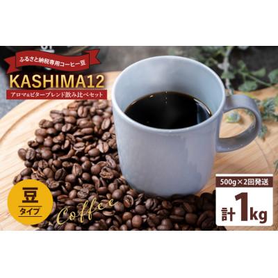 ふるさと納税 鹿嶋市 【2週間毎定期便】KASHIMA12 飲み比べセット コーヒー豆 計1kg(各回500g)豆 全2回
