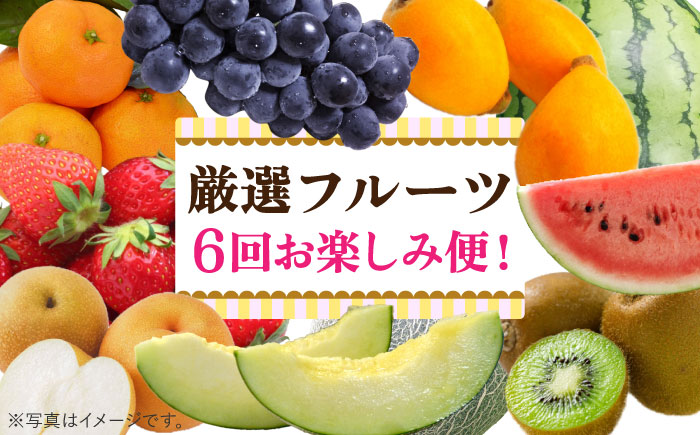 【年6回 旬のフルーツ定期便】旬の果物をお任せで6回お届け / みかん ぶどう びわ すいか 梨 いちご メロン キウイなど / フルーツ 定期便 ふるーつ定期便 フルーツ 詰め合わせ 果物定期便 春フルーツ 夏フルーツ 秋フルーツ 冬フルーツ / 南島原市 / 長崎県農産品流通合同会社 [SCB010]