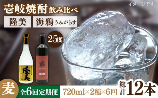 【全6回定期便】隆美焼酎25度と海鴉25度のセット [JDB190]   90000 90000円 9万円