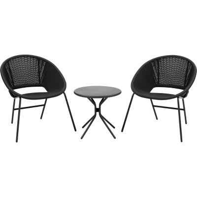 ふるさと納税 海南市 Enza テラステーブル&チェアー 3点セット チャコールグレー 　51813500 |  | 01