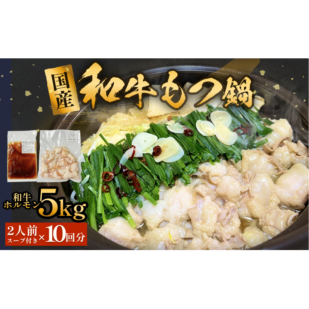 国産牛和もつ鍋２人前 １０回分 冷凍 スープ付 モツ ホルモン モツ鍋 牛モツ 牛 和牛 鍋セット 簡単調理