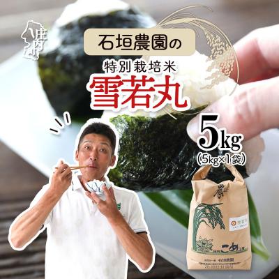 ふるさと納税 庄内町 石垣農園の特別栽培米 雪若丸 5kg 令和7年産 2025年産 ブランド米