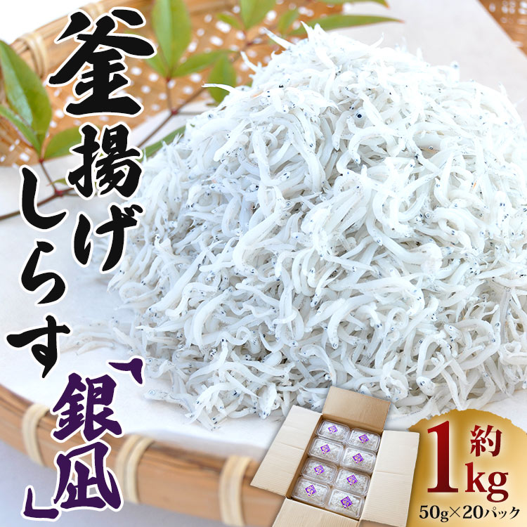 ＜極上釜揚げしらす「銀凪」小分け20パック (合計約1kg・50g×20パック)＞ ( しらす・ちりめん しらす シラス しらす丼 シラス丼 小魚 さかな シラス かまあげ 丼 魚介 シーフード 選べる梱包 特産品 海産物 新鮮 ご飯のお供 おつまみ 国産 贈答 ギフト 海の幸 令和6年 ヤマナカ水産 高知県 香南市 冷凍 ym-0010 )