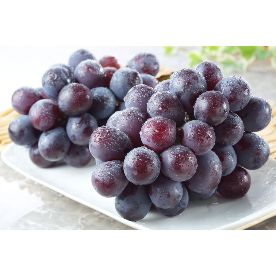 ＜環山堂＞岡山旬の果物詰合せ2　岡山白桃5玉(計1.3kg)、ニューピオーネ2房(計1.2kg）