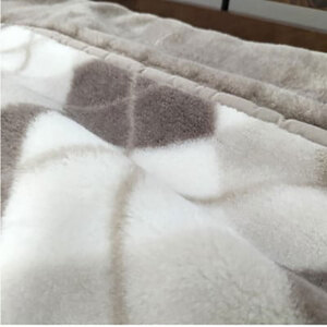 ＜ロング＞吸湿発熱ボリューム2枚合せ毛布 140×220cm ベージュ1枚 JM-2203LBE