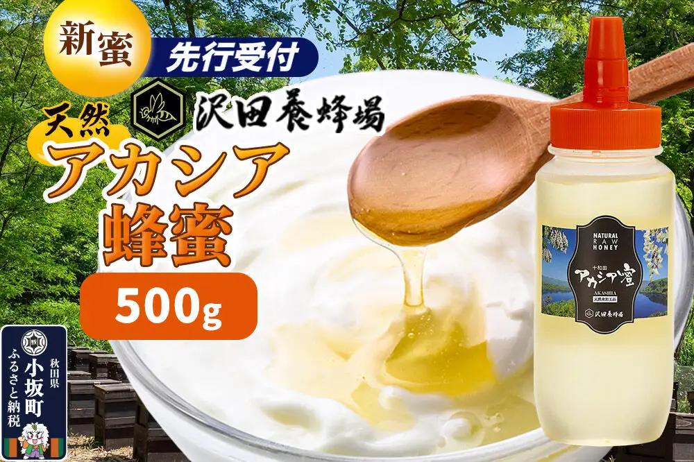 《先行受付》【新蜜】はちみつ 天然十和田 アカシア蜂蜜 500g