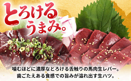 【全12回定期便】『純国産』熊本の味 馬 珍味 セット 計約200g レバー ハツ 刺身タレ付【有限会社 九州食肉産業】[AYCN106]