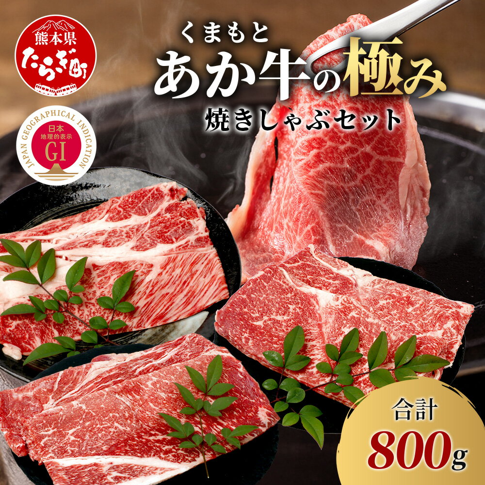 【ふるさと納税】《エシカル和牛》極み あか牛 ・ 焼しゃぶセット 800g 3部位 肩ロース モモ焼き モモ薄切り 熊本 あか牛 牛肉 焼き しゃぶしゃぶ 赤身 和牛 国産 ブランド 熊本県産 熊本 お取り寄せ グルメ 多良木町 九州産 国産 送料無料