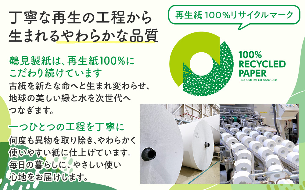 【2026年6月発送】 トイレットペーパー 2倍巻き ダブル 72ロール 12ロール ✕ 6パック 無香料 鶴見 製紙 静岡 沼津 備蓄 防災 再生紙 100% 消耗品 生活雑貨 生活用品