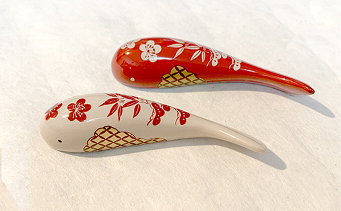 
コイオキ 色漆錦鯉 2折（松竹梅金蒔絵）　
