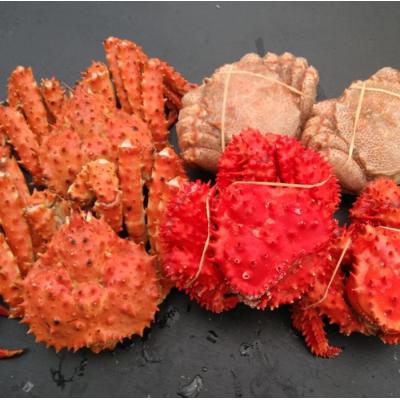 ふるさと納税 根室市 ＜12/21まで年内配送＞★本タラバガニ、花咲ガニ、毛ガニ(各2尾計2.6kg前後) D-57045