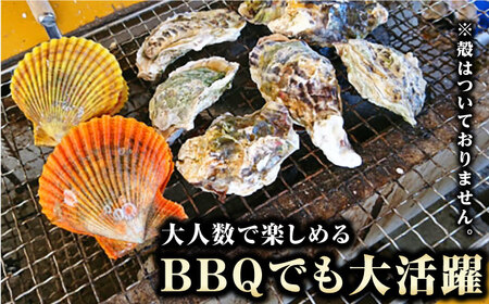ヒオウギ貝　むき身　2個串刺し×9パック　《対馬市》【対馬新鮮組】　肉厚　ひおうぎ貝　下処理済　貝　新鮮　特産品　冷凍配送[WCS012]