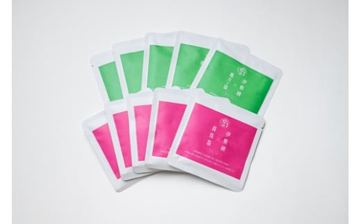 バスソルト セット （竃方の塩×伊勢榊 5袋、真珠塩×伊勢榊 5袋) ／ アニー 榊 サカキ 真珠塩 入浴剤 デトックス バスタイム パワースポット 贈り物 ギフト 国産 伊勢志摩 三重県 南伊勢町