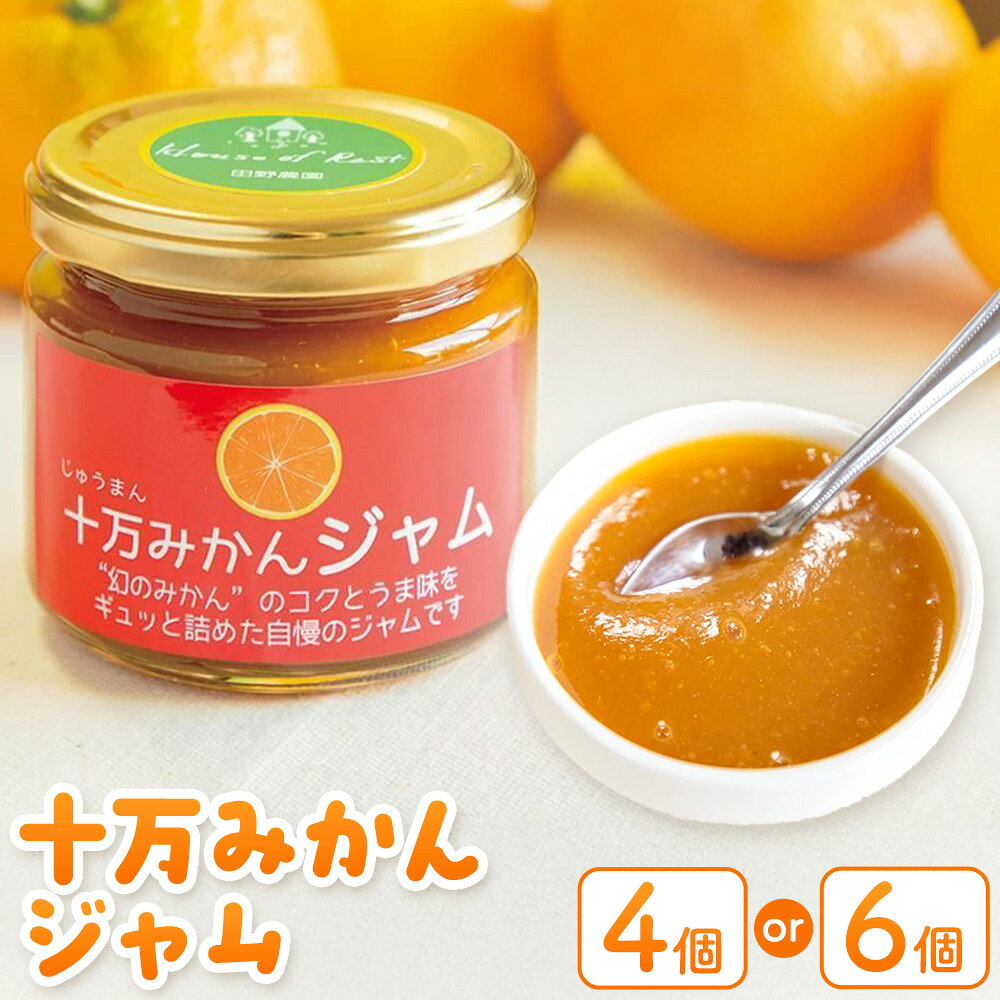【ふるさと納税】十万みかん ジャム 150g 選べる 4本 6本 田野農園《30日以内に出荷予定(土日祝除く)》鹿児島県 さつま町 みかん 蜜柑 柑橘 果物 くだもの フルーツ ジューシー 送料無料