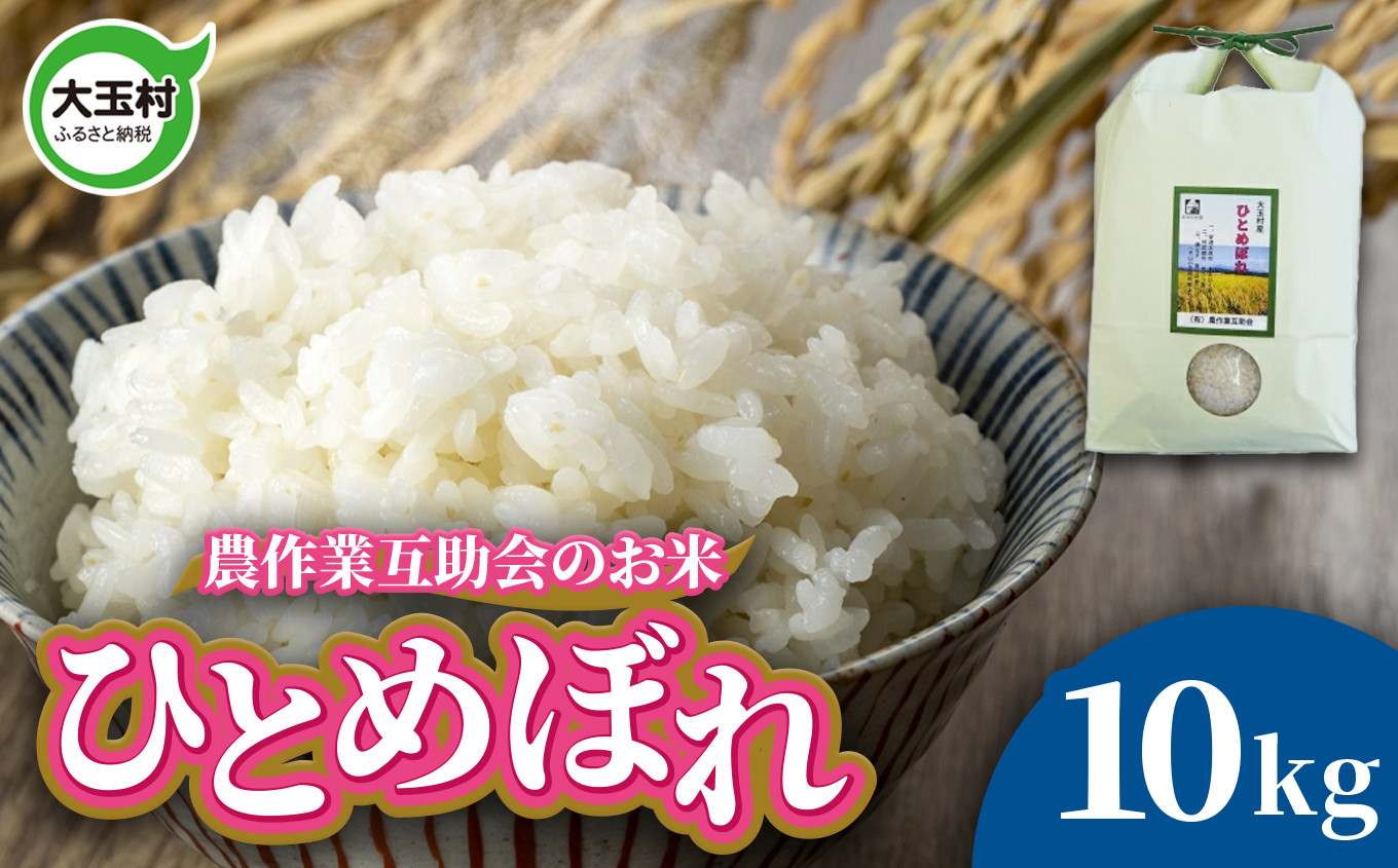 
                  米 10kg ひとめぼれ 令和7年  ｜ 福島県 大玉村 農作業互助会 米作り 白米 ごはん 精米 ヒトメボレ こめ コメ 令和7年産 2025年産 ｜ gj-hb10-R7
                