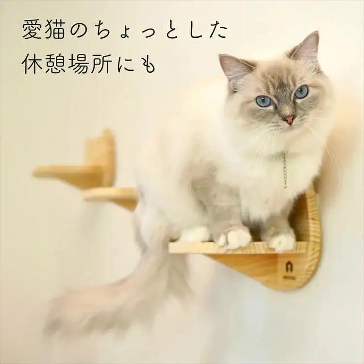 壁掛け 猫顔キャットステップ ２個 セット ： NEKOIRI キャットステップ 猫用品 ペット用品