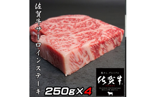 佐賀牛Ａ5サーロインステーキ250g×4枚 J776