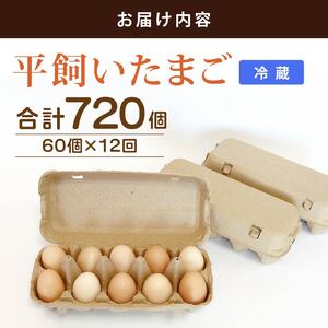 【たまご 定期便12回】平飼い卵 60個入【たまご 高知県 南国市】