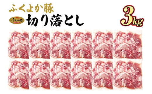 
										
										豚肉 ふくよか豚 切り落とし 3.0kg（250g×12パック） モモ ウデ モモ肉 ウデ肉 小分け 真空パック ブタ肉 ぶた肉 生姜焼き 焼きそば 豚汁 冷凍 福岡県 福岡 九州 グルメ お取り寄せ
									