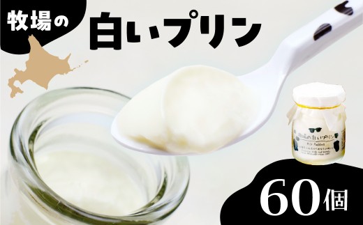 北海道十勝芽室町 ボリューム満点！牧場の白いプリン60個！ me079-010／ 自家製 北海道土産 なめらか 人気 お取り寄せ フレッシュ 送料無料