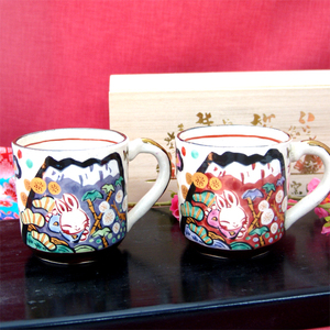 富士日記マグカップ ペア 木箱入り (和)美濃焼【YK255】【1444821】