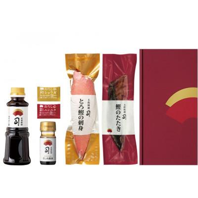 ふるさと納税 高知市 土佐料理司 一本釣り とろ鰹の刺身・鰹たたきセット【AD023】 |  | 01