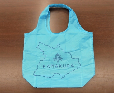 【水色】エコバッグ「エコ！鎌倉」