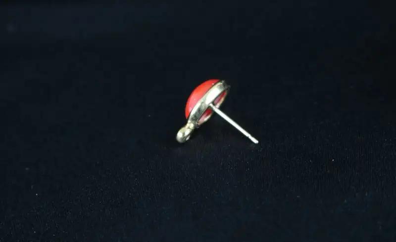 赤珊瑚 ダイヤモンドピアス 珊瑚