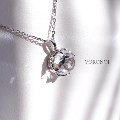 ふるさと納税 甲府市 K10WG クリアクォーツ フラワーカット ネックレス　MINAMOセッティング VO0071PCQ |  | 01