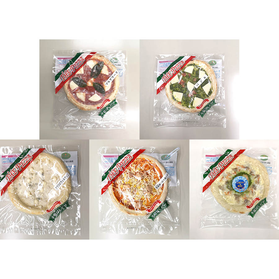 南の大地 THE PIZZA 5枚 Aセット（マルゲリータ、バジル、クワトロフォルマッジ、豊後どりの炭火焼、しらす・ツナ＆桜エビ）