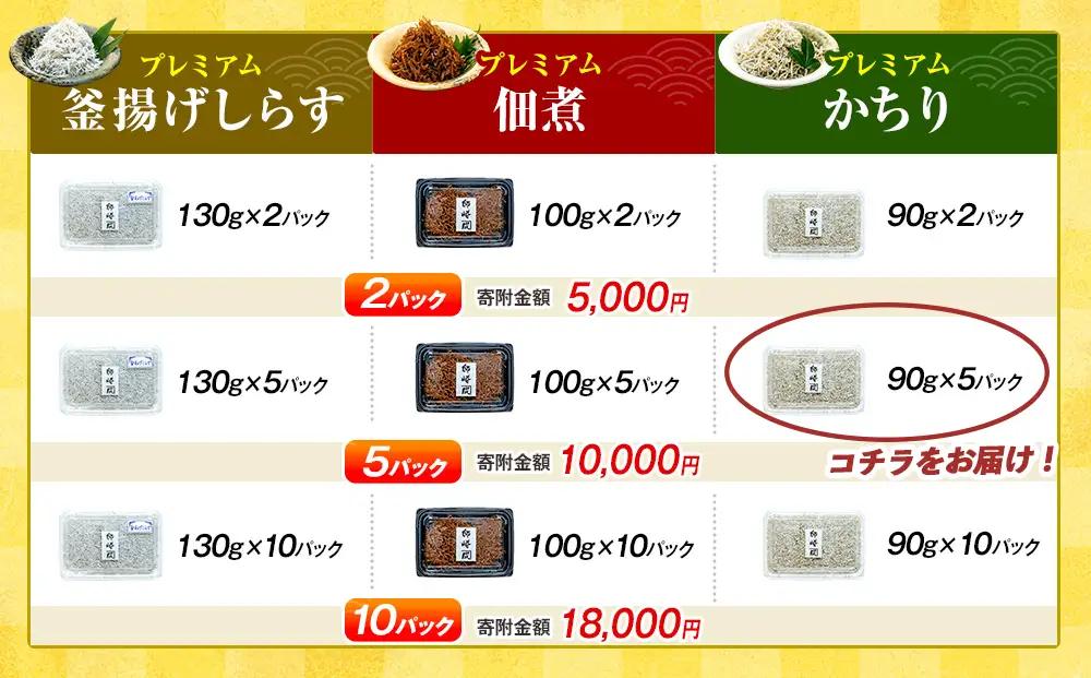 プレミアム かちり 450g （90g×5p） 小分け 冷凍 ちりめんじゃこ シラス 白子 しらす かちり ちりめんじゃこ シラス ふるさと納税しらす ふるさと納税かちり ふるさと納税ちりめんじゃこ 