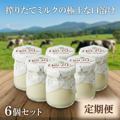 【ふるさと納税】【毎月定期便】くずまき高原牧場 白のプリン 6個セット全11回【配送不可地域：離島】【4078722】