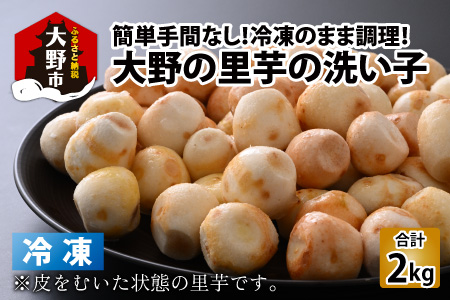 簡単手間なし！冷凍のまま調理！大野の里芋の洗い子 1kg × 2袋 計2kg (冷凍) [A-001015]