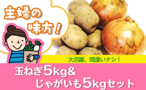 主婦の味方！玉ねぎ５㎏＆じゃがいも５㎏セット【令和３年３月から順次お届け】